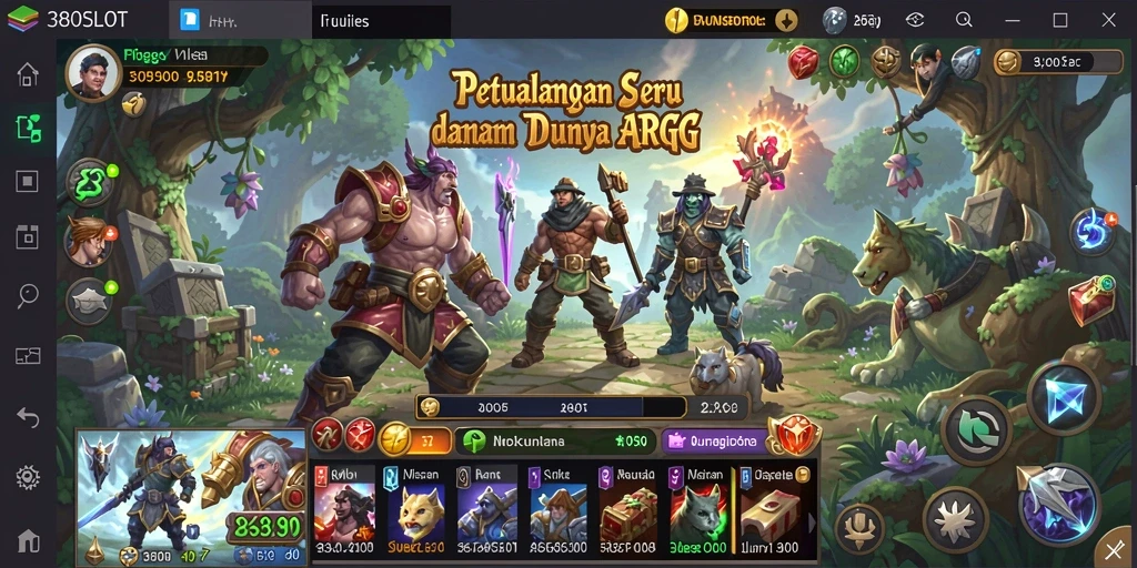 Menampilkan pertempuran seru dalam gameplay ARPG 380SLOT.