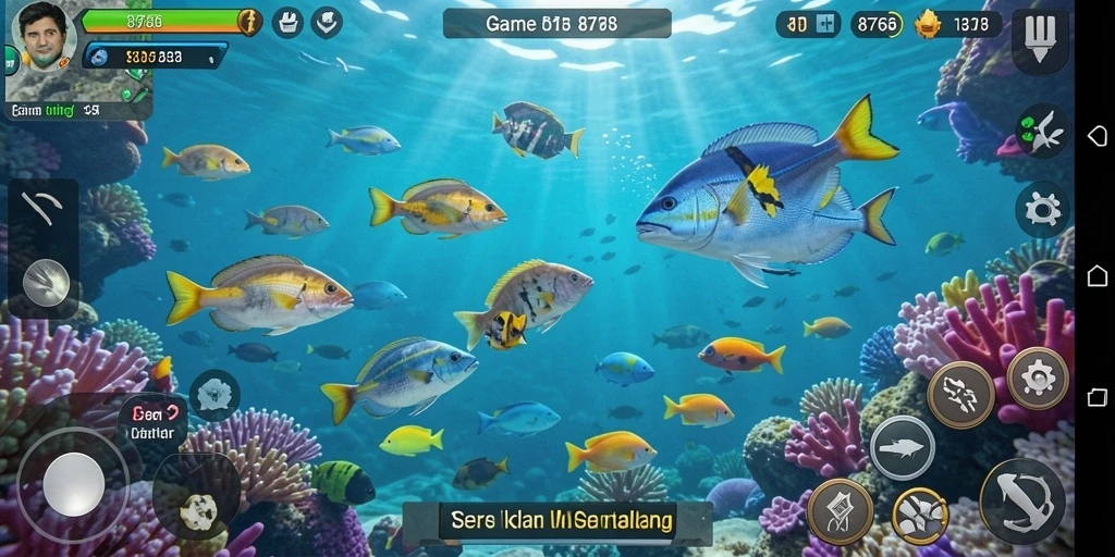 Tampilan gameplay seru dalam game Tembak Ikan 8768.