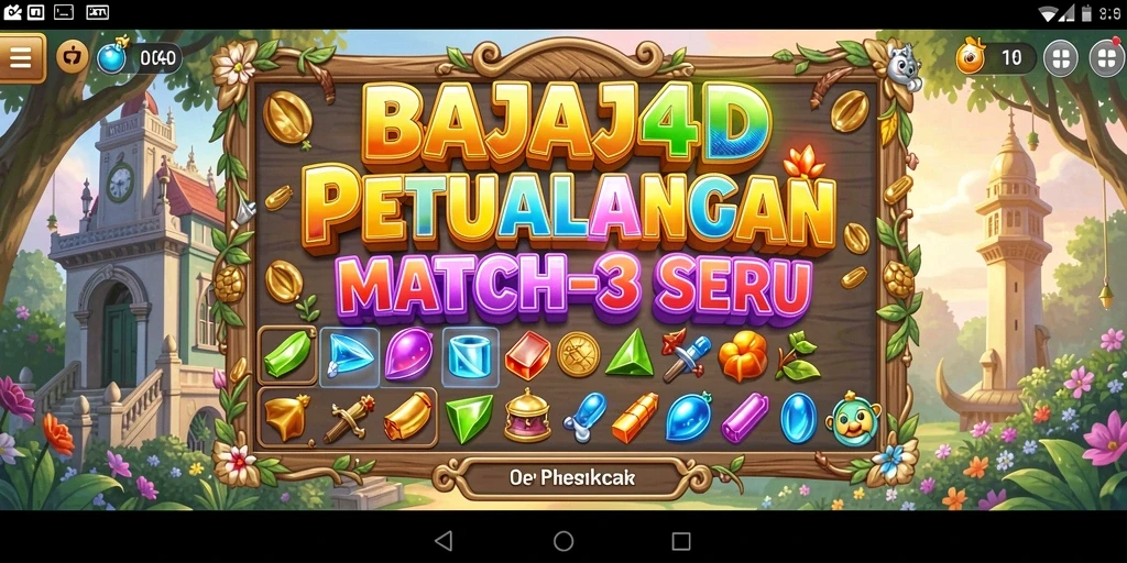 Screenshot menunjukkan aksi mencocokkan simbol di BAJAJ4D.