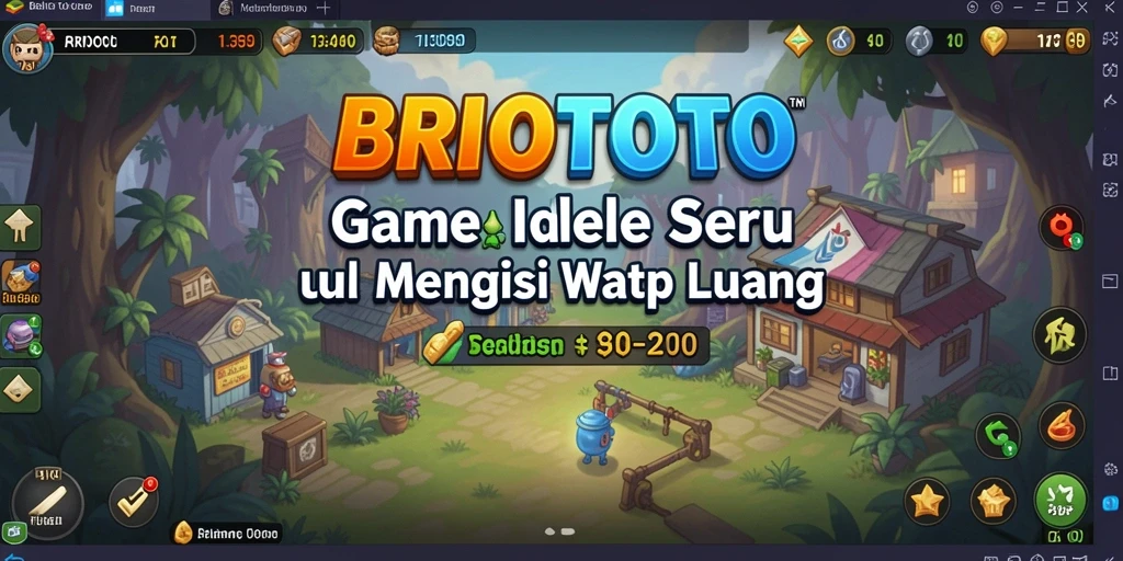 Tampilan gameplay seru dari BRIOTOTO dengan karakter bergerak otomatis.