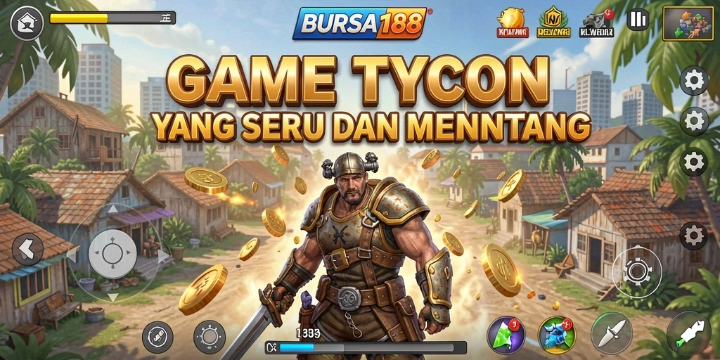 Screenshot gameplay BURSA188 dengan elemen Tycoon yang menarik.