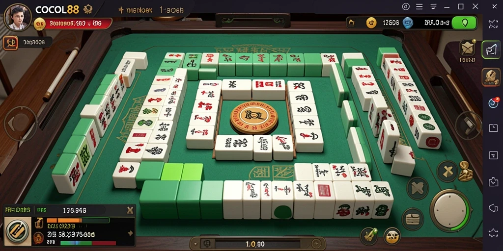 Screenshot utama COCOL88 menampilkan suasana permainan Mahjong yang seru.