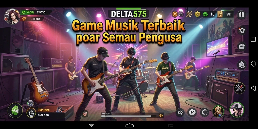 Tampilan gameplay menarik dengan beragam lagu musik.