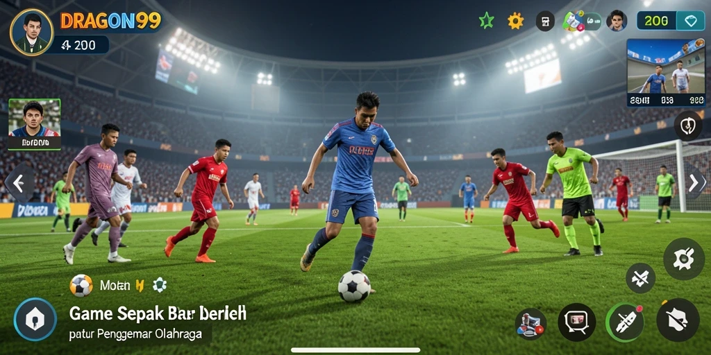 Tangkapan layar DRAGON99 menunjukkan momen pertandingan sepak bola yang seru.