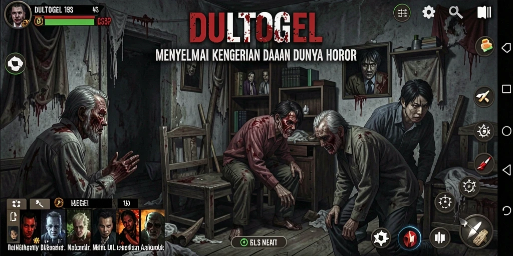 Gameplay DULTOGEL menampilkan saat-saat menegangkan dengan atmosfer horor yang kuat.