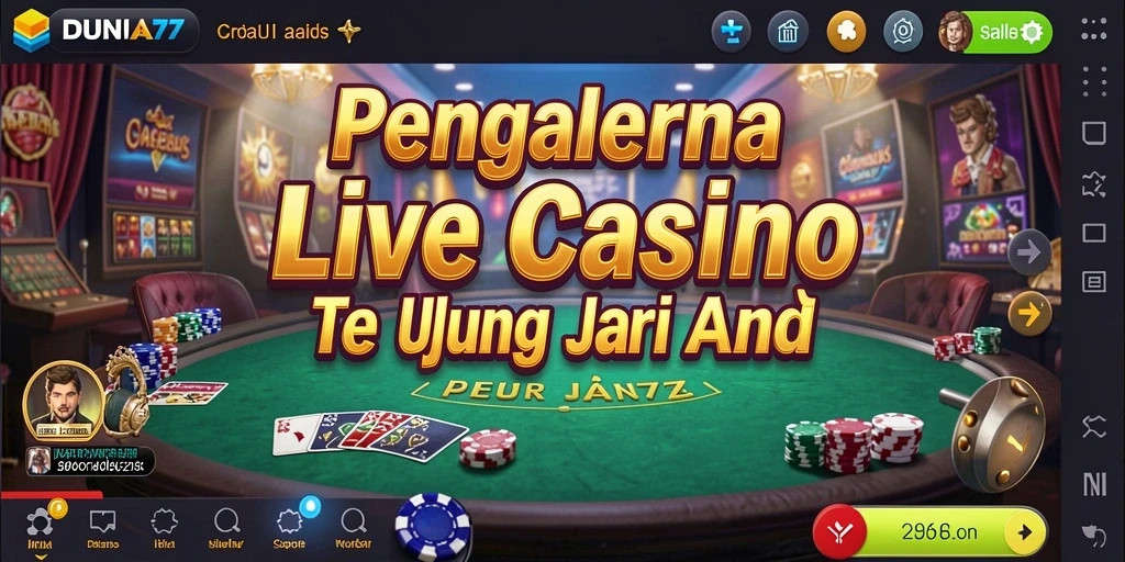 Tampilan gameplay DUNIA77 yang menarik dan interaktif.