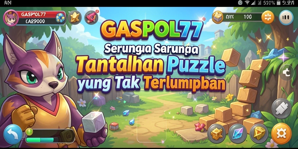 Screenshot GASPOL77 menampilkan gameplay puzzle yang menantang.