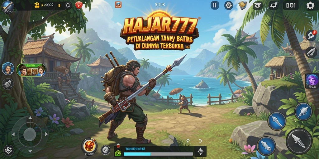 Tampilan gameplay menarik dari HAJAR777 di dunia terbuka.