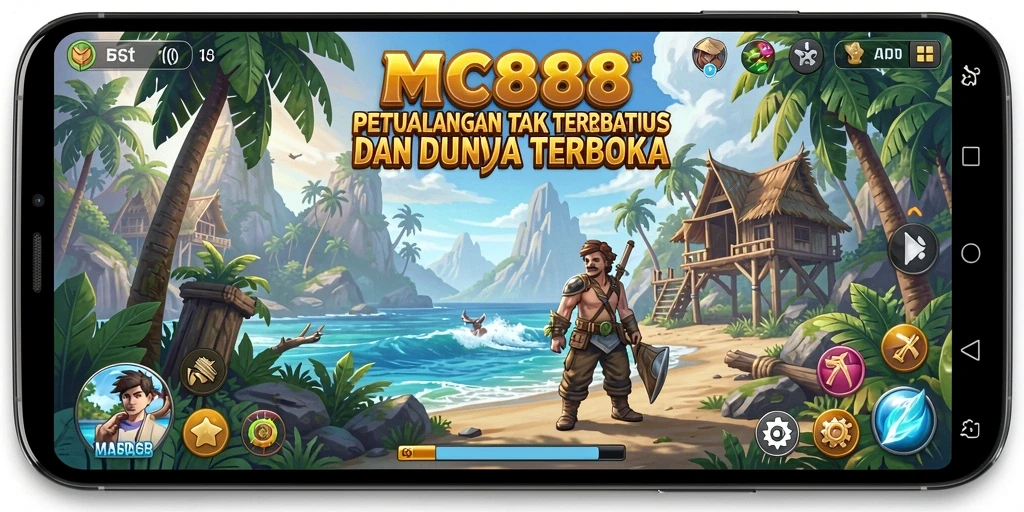 Tampilan gameplay <strong>MC888</strong> dalam dunia Open World yang luas dan interaktif.