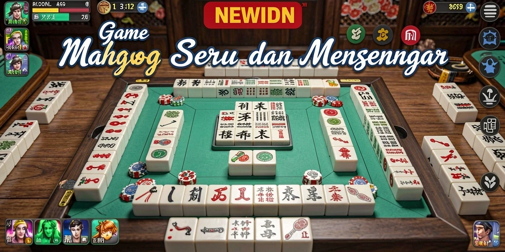 Gameplay Mahjong seru dan memikat di NEWIDN.