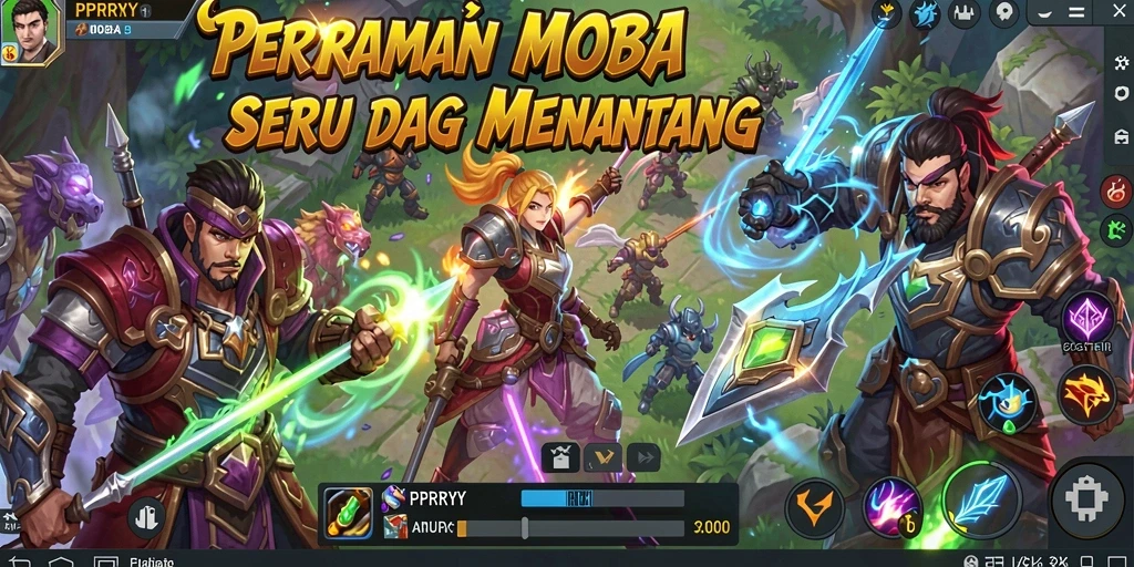 Tampilan gameplay PPRRYY yang seru dan menantang di arena pertempuran.