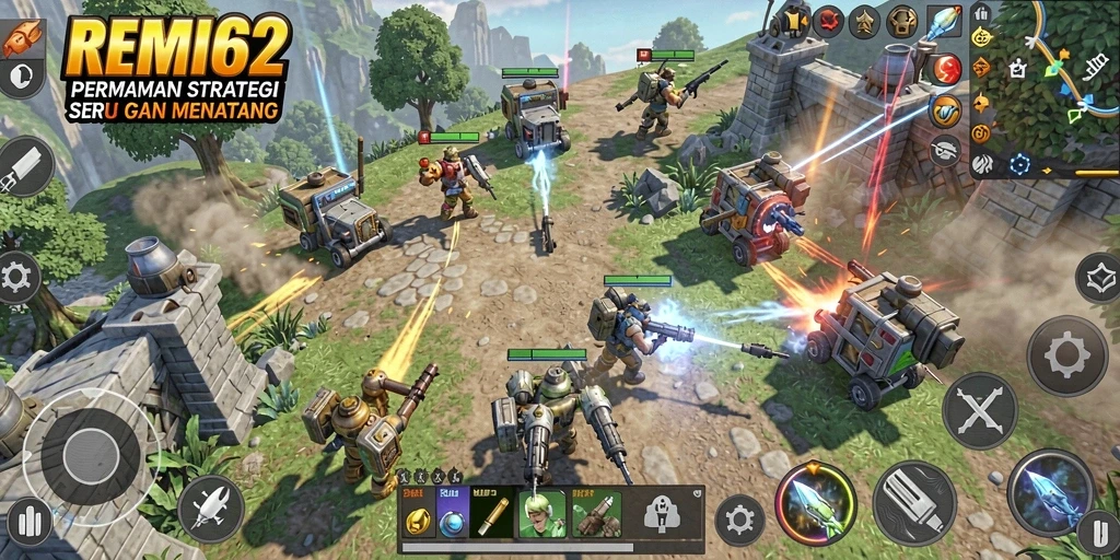 Tampilan gameplay yang menantang dan penuh strategi.