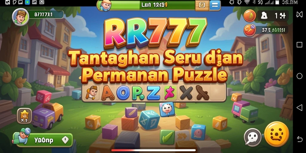 Tampilan gameplay seru dalam game Puzzle RR777.