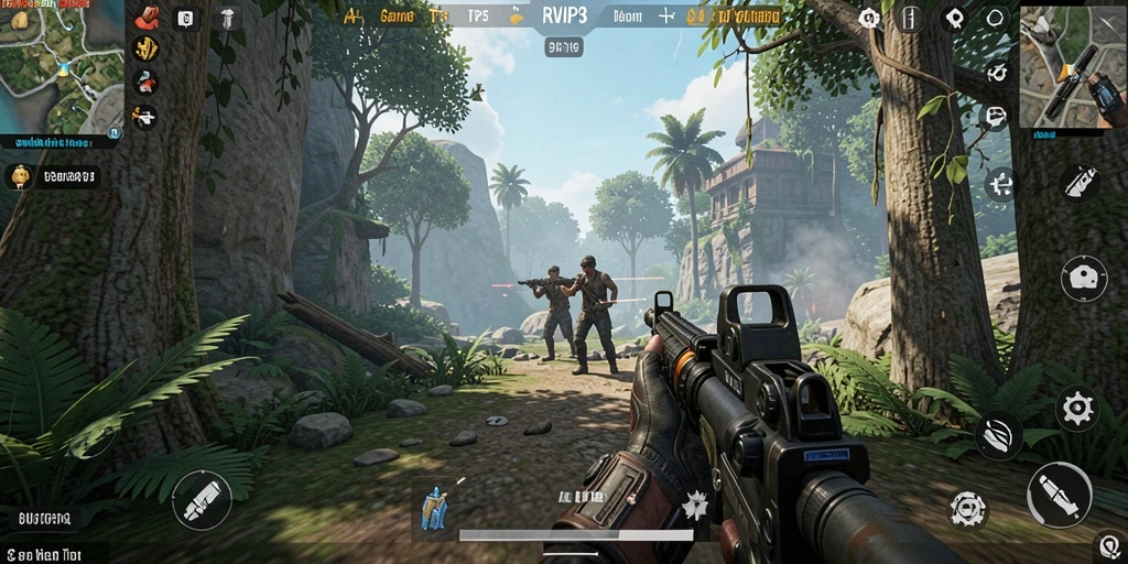 Gameplay seru RVIP3 dengan aksi tembak-menembak menarik.