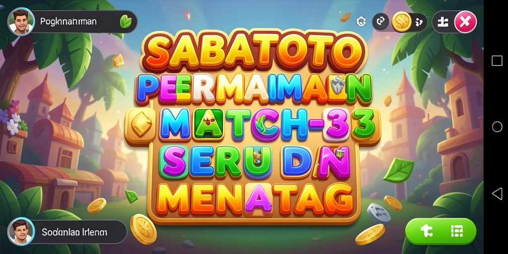 Tampilan gameplay seru dan berwarna-warni dari SABATOTO.