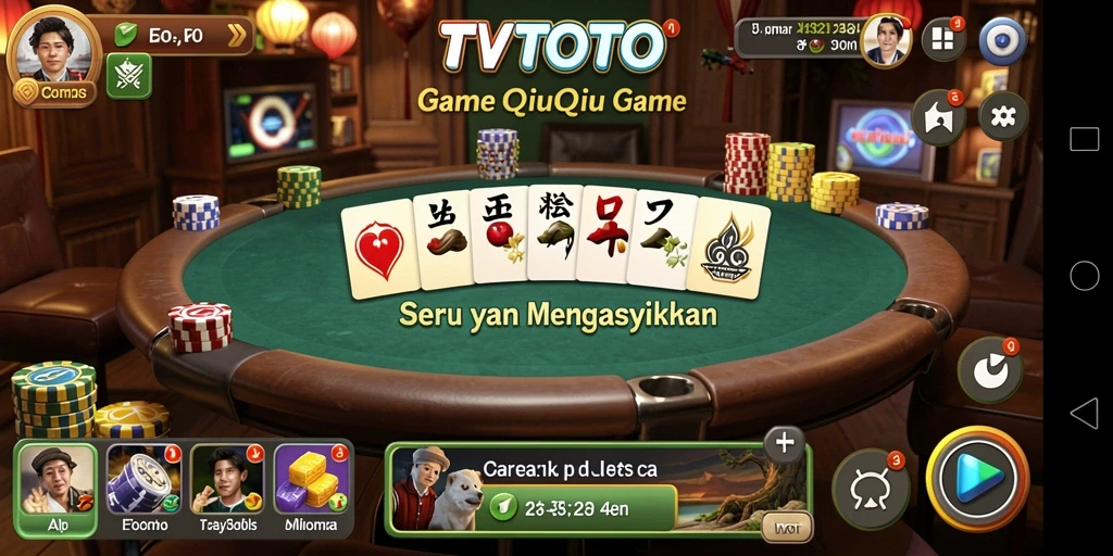 Gameplay QiuQiu yang seru dan menegangkan di TVTOTO.