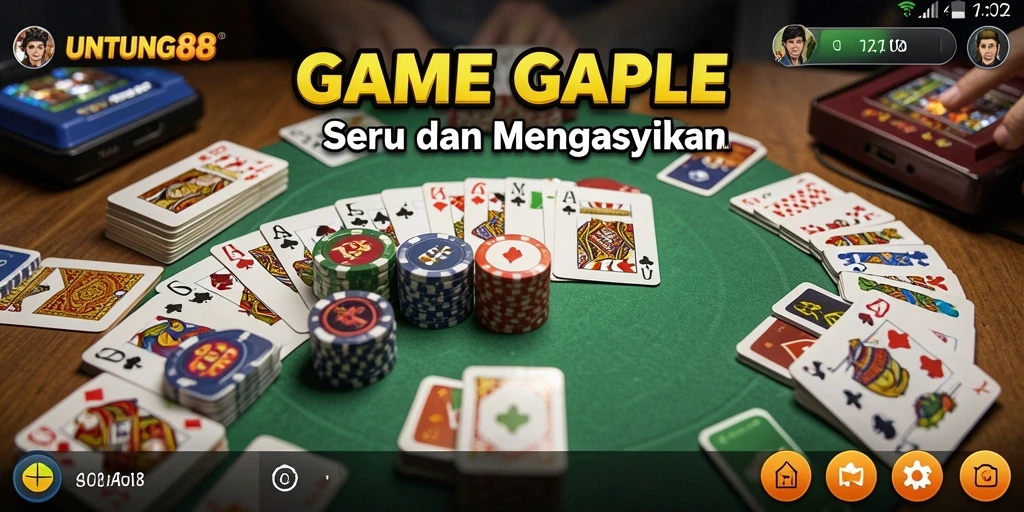 Screenshot UNTUNG88 menampilkan gameplay Gaple yang menarik dan interaktif.